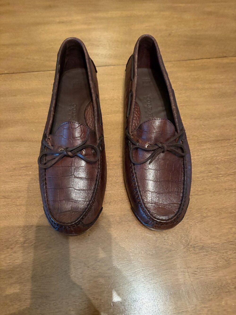 NWOT (Other) Vintage Cole Haan Country Croc-Embossed Leather Drivers. Sz.13D